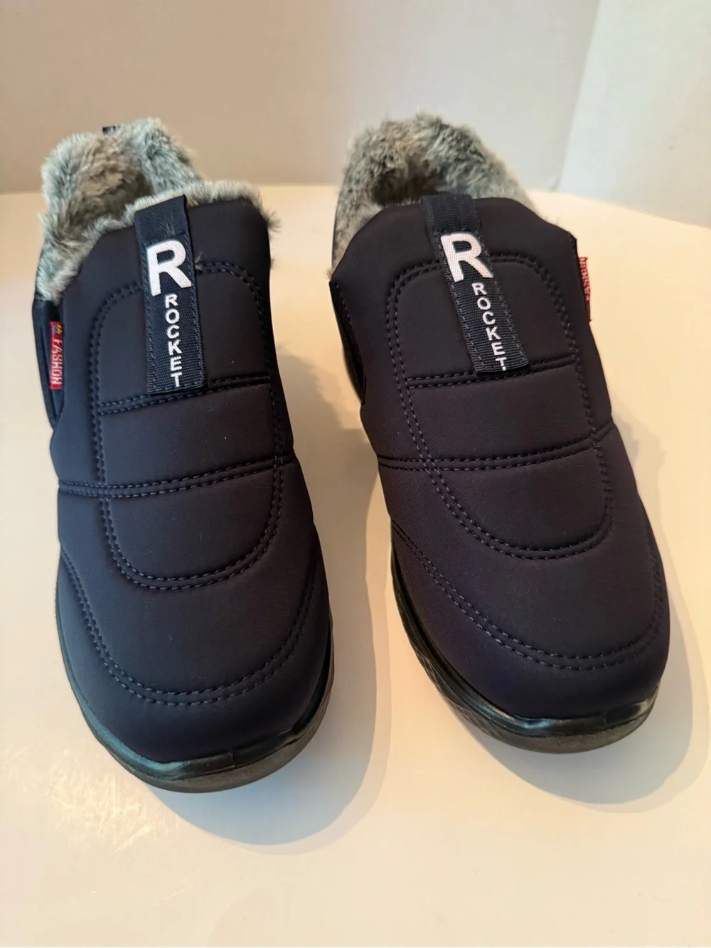 Shibever Rocket Navy Fur Lined Slip-On Winter Shoes New Women’s EU 41, US 10.5